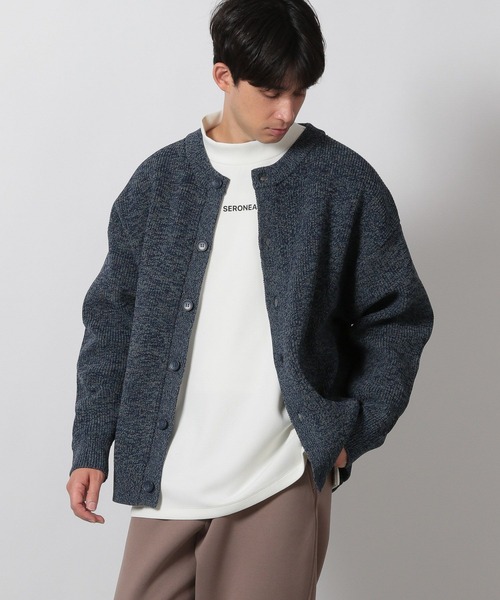 LAKOLE（ラコレ）の「メランジクルーニットカーディガン / 601400（カーディガン/ボレロ・メンズ・ボルドー/ブラウン/ブルー・MEDIUM/LARGE）」の17枚目の写真