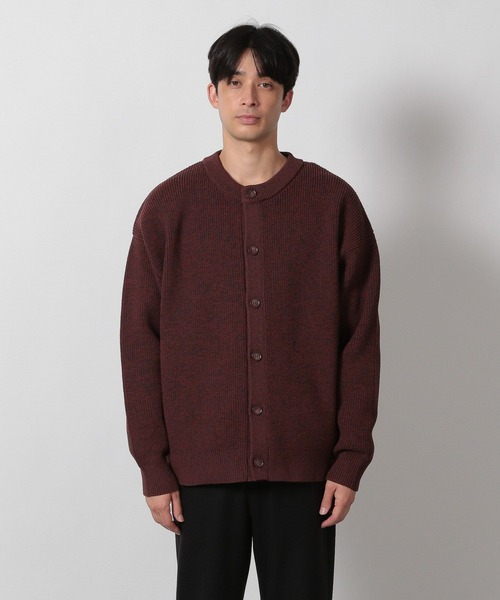 LAKOLE（ラコレ）の「メランジクルーニットカーディガン / 601400（カーディガン/ボレロ・メンズ・ボルドー/ブラウン/ブルー・MEDIUM/LARGE）」の8枚目の写真