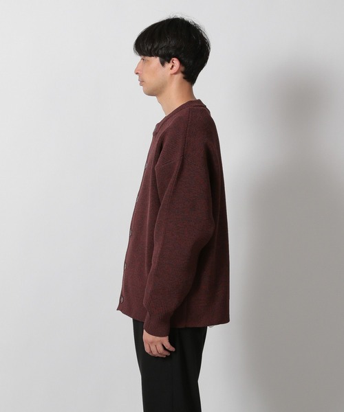 LAKOLE（ラコレ）の「メランジクルーニットカーディガン / 601400（カーディガン/ボレロ・メンズ・ボルドー/ブラウン/ブルー・MEDIUM/LARGE）」の9枚目の写真