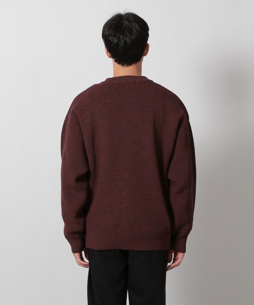 LAKOLE（ラコレ）の「メランジクルーニットカーディガン / 601400（カーディガン/ボレロ・メンズ・ボルドー/ブラウン/ブルー・MEDIUM/LARGE）」の10枚目の写真