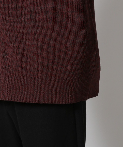 LAKOLE（ラコレ）の「メランジクルーニットカーディガン / 601400（カーディガン/ボレロ・メンズ・ボルドー/ブラウン/ブルー・MEDIUM/LARGE）」の4枚目の写真