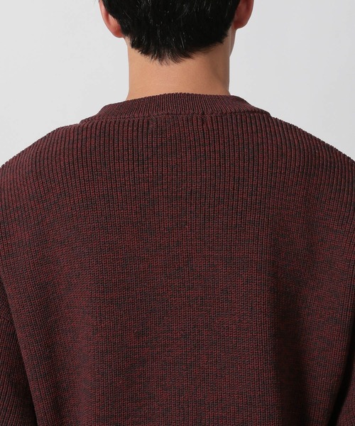 LAKOLE（ラコレ）の「メランジクルーニットカーディガン / 601400（カーディガン/ボレロ・メンズ・ボルドー/ブラウン/ブルー・MEDIUM/LARGE）」の5枚目の写真