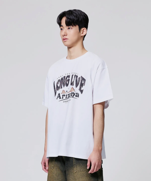 AGOD（エージーオーディー）の「アリゾナキャンピングレタリング半袖Tシャツ[ホワイト]（Tシャツ/カットソー・レディース・その他・SMALL/MEDIUM/LARGE）」の3枚目の写真