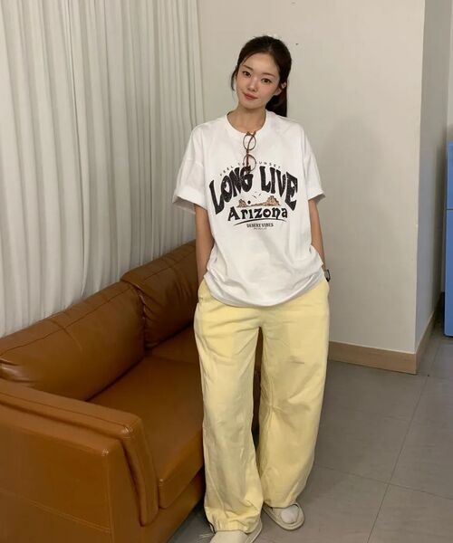 AGOD（エージーオーディー）の「アリゾナキャンピングレタリング半袖Tシャツ[ホワイト]（Tシャツ/カットソー・レディース・その他・SMALL/MEDIUM/LARGE）」の9枚目の写真