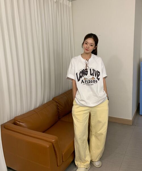 AGOD（エージーオーディー）の「アリゾナキャンピングレタリング半袖Tシャツ[ホワイト]（Tシャツ/カットソー・レディース・その他・SMALL/MEDIUM/LARGE）」の10枚目の写真