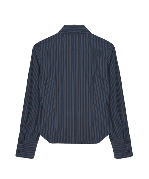NICK&NICOLE(ニックアンドニコール)の「MINIMAL STRIPE LOGO SLIM SHIRT_CHARCOAL(シャツ/ブラウス・レディース・その他・LARGE/MEDIUM)」の5枚目の写真