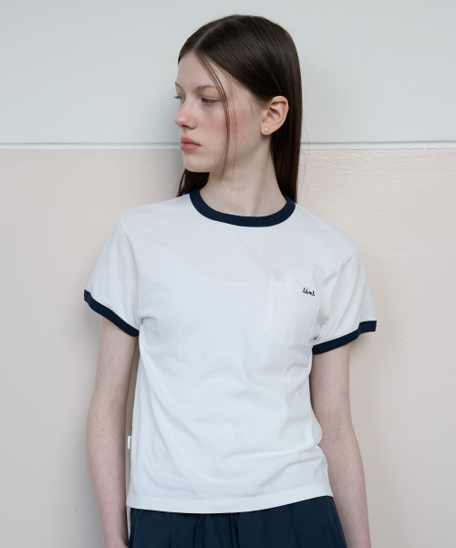TTUDEMENT(トュードメント)の「POCKET RINGER T-SHIRT IVORY(Tシャツ/カットソー・レディース・その他・FREE)」の2枚目の写真