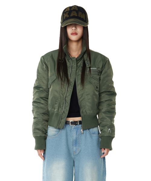 AAKAM(アーカム)の「High-Neck Bomber Jacket (Khaki)(ブルゾン・レディース・その他・1/2)」の4枚目の写真