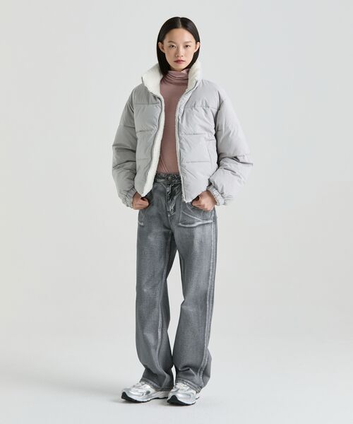 MUSINSA STANDARD WOMAN（ムシンサスタンダードウーマン）の「ウィメンズシルバーペインテッドレギュラーフィットデニムパンツ[シルバー]（デニムパンツ・レディース・その他・30/24/25/26/27/28/29）」の9枚目の写真