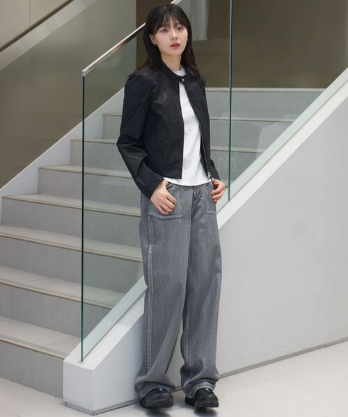 MUSINSA STANDARD WOMAN（ムシンサスタンダードウーマン）の「ウィメンズシルバーペインテッドレギュラーフィットデニムパンツ[シルバー]（デニムパンツ・レディース・その他・30/24/25/26/27/28/29）」の13枚目の写真