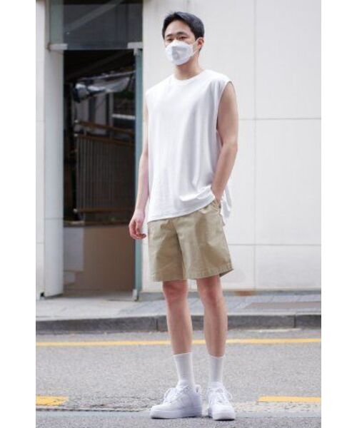 MUSINSA STANDARD（ムシンサスタンダード）の「リラックスドスリーブレストップ [ホワイト]（Tシャツ/カットソー・メンズ・その他・SMALL/MEDIUM/LARGE/X-LARGE/XX-LARGE/XXX-LARGE）」の18枚目の写真
