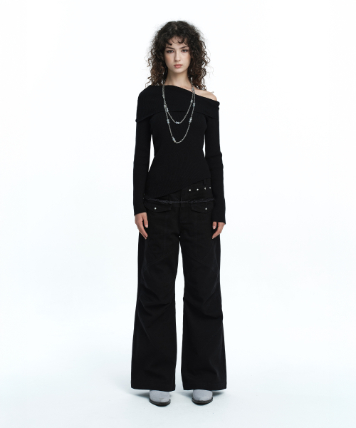 ROUGHNECK（ラフネック）の「Washing Panel Stitch Pants Black（その他パンツ・レディース・その他・SMALL/MEDIUM）」の2枚目の写真