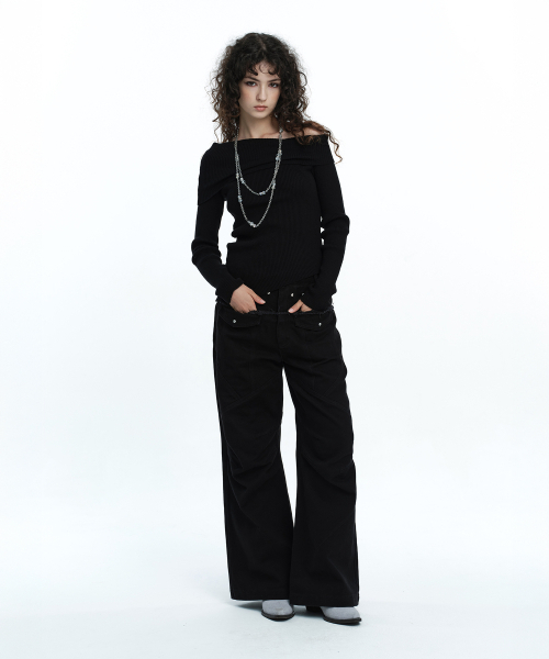 ROUGHNECK（ラフネック）の「Washing Panel Stitch Pants Black（その他パンツ・レディース・その他・SMALL/MEDIUM）」の5枚目の写真