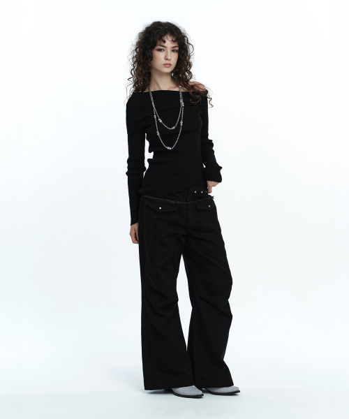 ROUGHNECK（ラフネック）の「Washing Panel Stitch Pants Black（その他パンツ・レディース・その他・SMALL/MEDIUM）」の6枚目の写真