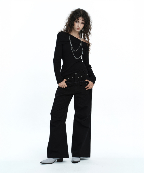 ROUGHNECK（ラフネック）の「Washing Panel Stitch Pants Black（その他パンツ・レディース・その他・SMALL/MEDIUM）」の7枚目の写真