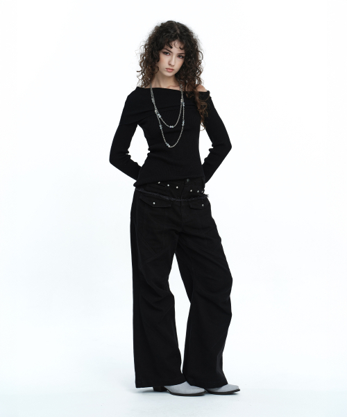 ROUGHNECK（ラフネック）の「Washing Panel Stitch Pants Black（その他パンツ・レディース・その他・SMALL/MEDIUM）」の8枚目の写真