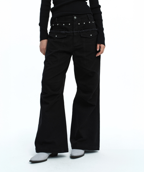 ROUGHNECK（ラフネック）の「Washing Panel Stitch Pants Black（その他パンツ・レディース・その他・SMALL/MEDIUM）」の9枚目の写真