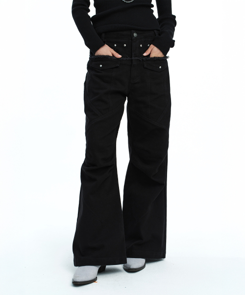 ROUGHNECK（ラフネック）の「Washing Panel Stitch Pants Black（その他パンツ・レディース・その他・SMALL/MEDIUM）」の10枚目の写真