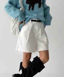 THE GREEN LAB（ザグリーンラボ）の「ワンタックコットンチノショーツ[ホワイト]（その他パンツ）」