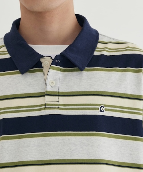 COVERNAT(カバーナット)の「Collared Rugby Long Sleeve(Tシャツ/カットソー・メンズ・杢グレー/カーキ・MEDIUM/SMALL/LARGE/X-LARGE)」の6枚目の写真