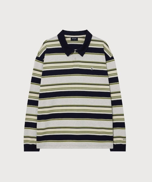 COVERNAT(カバーナット)の「Collared Rugby Long Sleeve(Tシャツ/カットソー・メンズ・杢グレー/カーキ・MEDIUM/SMALL/LARGE/X-LARGE)」の8枚目の写真