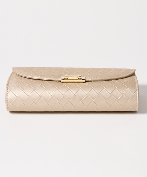 AIMER（エメ）の「格子模様クラッチパーティーバッグ（クラッチバッグ・レディース・ベージュ/シルバー・FREE）」の5枚目の写真