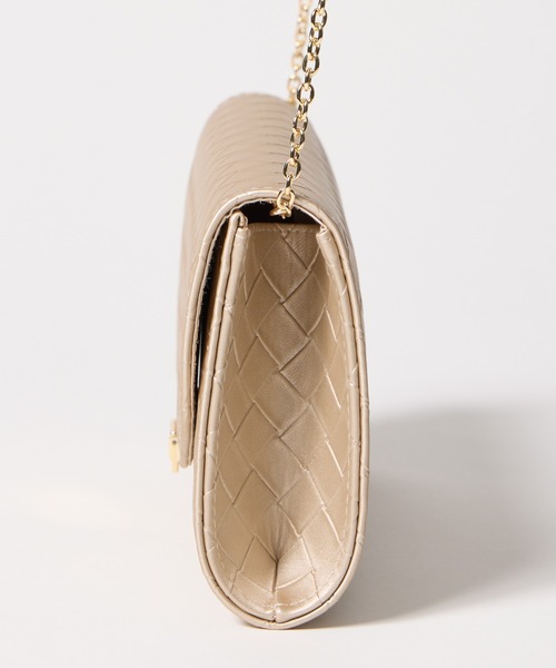 AIMER（エメ）の「格子模様クラッチパーティーバッグ（クラッチバッグ・レディース・ベージュ/シルバー・FREE）」の7枚目の写真