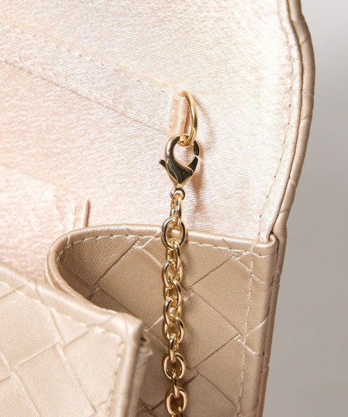 AIMER（エメ）の「格子模様クラッチパーティーバッグ（クラッチバッグ・レディース・ベージュ/シルバー・FREE）」の10枚目の写真