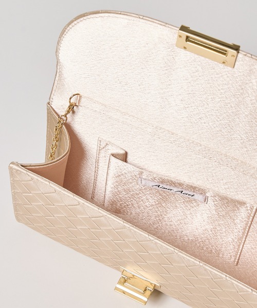 AIMER（エメ）の「格子模様クラッチパーティーバッグ（クラッチバッグ・レディース・ベージュ/シルバー・FREE）」の11枚目の写真