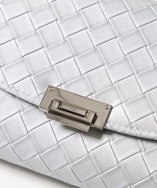 AIMER（エメ）の「格子模様クラッチパーティーバッグ（クラッチバッグ・レディース・ベージュ/シルバー・FREE）」の21枚目の写真