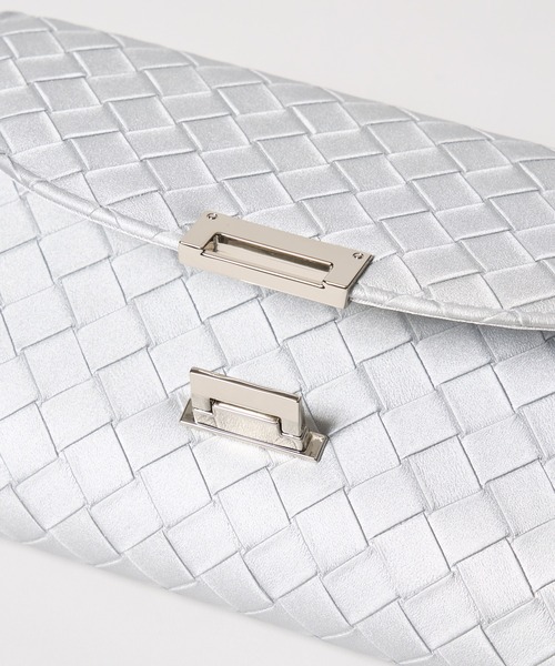 AIMER（エメ）の「格子模様クラッチパーティーバッグ（クラッチバッグ・レディース・ベージュ/シルバー・FREE）」の22枚目の写真