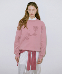 Rose Frill Sweatshirt (Rose Pink)