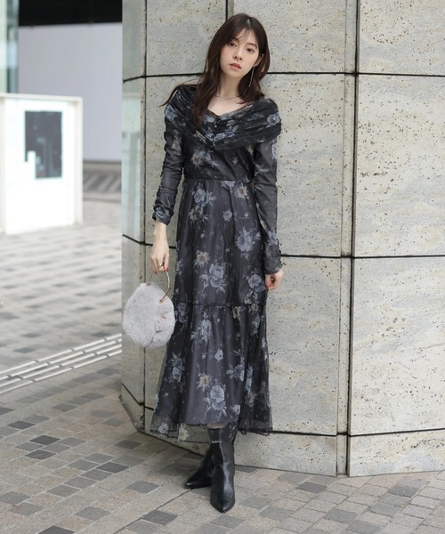 オフショルプリントワンピース（ワンピース）｜Rirandture（リランド