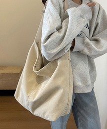 Miniministore（ミニミニストア）の「コーデュロイショルダーバッグ大きめ韓国風（ショルダーバッグ・レディース）」