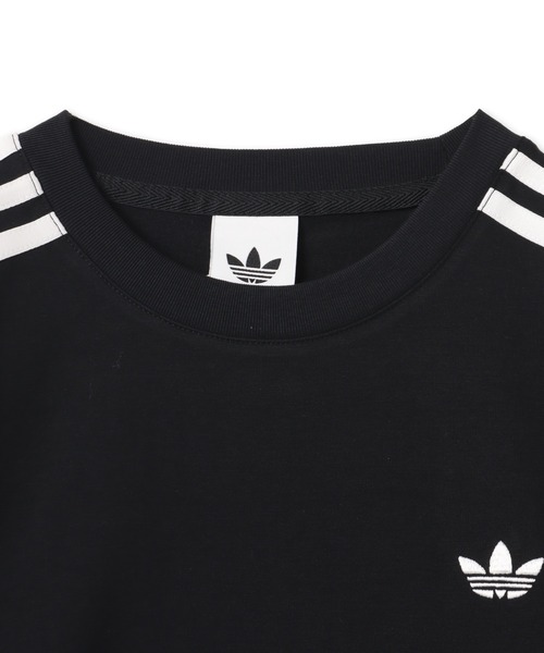 adidas（アディダス）の「adidas ADILENIUM 5.0 SLIM SS TEE / アディダス スリム ショートスリーブ ティー（Tシャツ/カットソー・レディース・ブラック・S/M/L）」の3枚目の写真