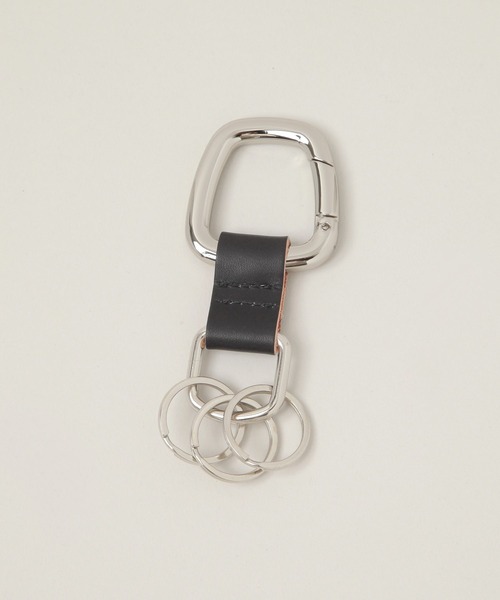 RAGEBLUE（レイジブルー）の「【MADE IN JAPAN】牛革キーリング（キーホルダー・メンズ・ベージュ/ブラック・FREE）」の4枚目の写真