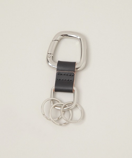 RAGEBLUE（レイジブルー）の「【MADE IN JAPAN】牛革キーリング（キーホルダー・メンズ・ベージュ/ブラック・FREE）」の6枚目の写真