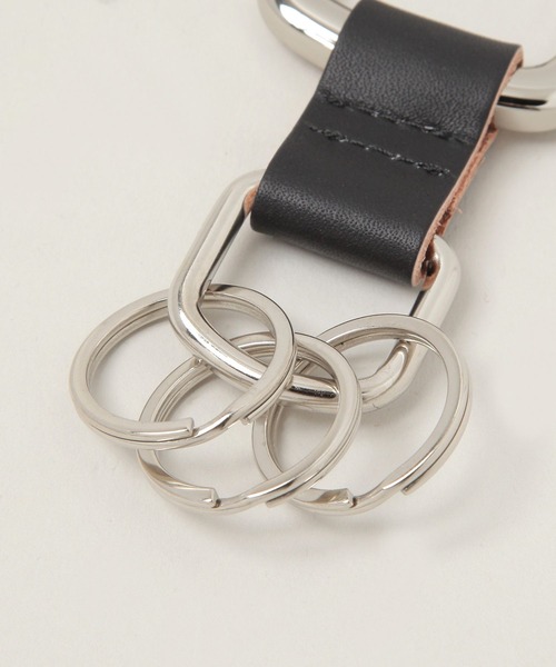 RAGEBLUE（レイジブルー）の「【MADE IN JAPAN】牛革キーリング（キーホルダー・メンズ・ベージュ/ブラック・FREE）」の8枚目の写真
