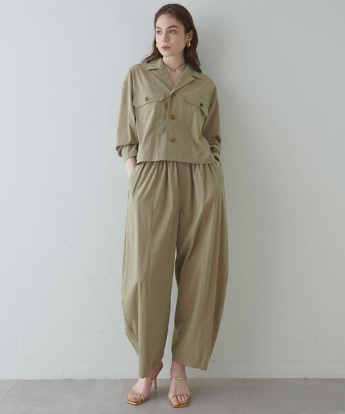 Drawing Numbers(ドローイング ナンバーズ)の「【Drawing Numbers】シャンブレーカーブワイドパンツ(その他パンツ・レディース・キャメル/カーキ/ブラック・40/38)」の4枚目の写真