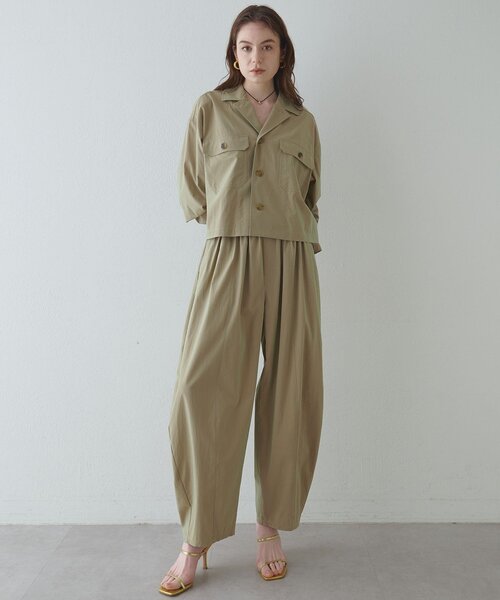 Drawing Numbers(ドローイング ナンバーズ)の「【Drawing Numbers】シャンブレーカーブワイドパンツ(その他パンツ・レディース・キャメル/カーキ/ブラック・40/38)」の8枚目の写真