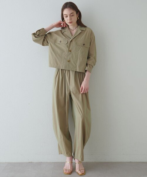 Drawing Numbers(ドローイング ナンバーズ)の「【Drawing Numbers】シャンブレーカーブワイドパンツ(その他パンツ・レディース・キャメル/カーキ/ブラック・40/38)」の9枚目の写真