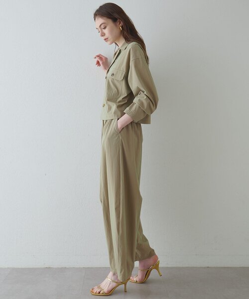 Drawing Numbers(ドローイング ナンバーズ)の「【Drawing Numbers】シャンブレーカーブワイドパンツ(その他パンツ・レディース・キャメル/カーキ/ブラック・40/38)」の5枚目の写真