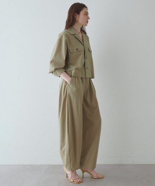 Drawing Numbers(ドローイング ナンバーズ)の「【Drawing Numbers】シャンブレーカーブワイドパンツ(その他パンツ・レディース・キャメル/カーキ/ブラック・40/38)」の7枚目の写真