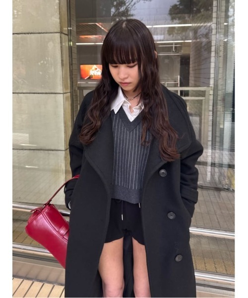 LAYERED LIKE CROP KNIT TOPS レイヤードライク クロップ ニット