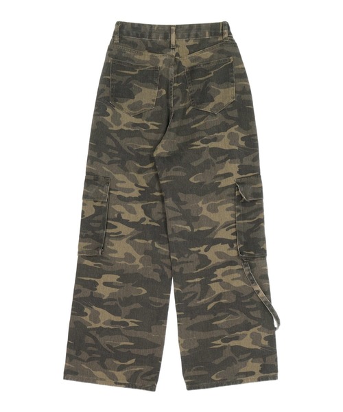 ANAP（アナップ）の「カモフラージュ ワイドレッグ デザイン カーゴパンツ（カーゴパンツ・レディース・カーキ・S/M）」の8枚目の写真