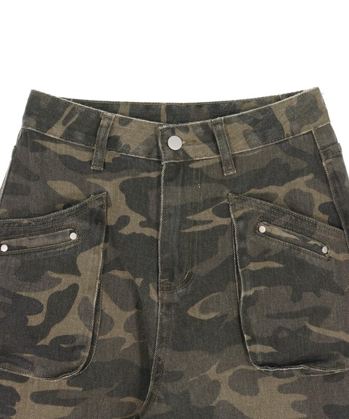 ANAP（アナップ）の「カモフラージュ ワイドレッグ デザイン カーゴパンツ（カーゴパンツ・レディース・カーキ・S/M）」の9枚目の写真