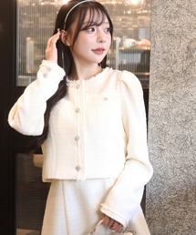 レディースのジャケット/アウター（ホワイト/白色系・ツイード