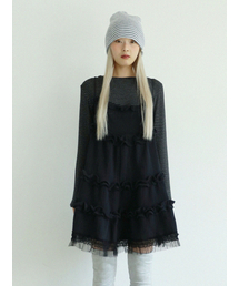 UGLY SHADOW（アグリーシャドウ）の「シンストライプTシャツ(ブラック)（Tシャツ/カットソー）」