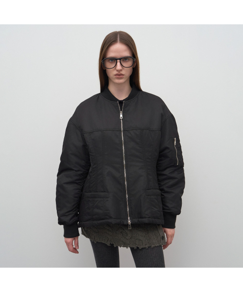 LCDC TM(エルシーディーシーティーエム)の「HOUR GLASS BOMBER JACKET(ブルゾン・レディース・ブラック・OS)」の4枚目の写真