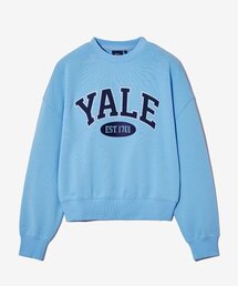 WOMENS 2 TONE ARCH CROP SWEATSHIRT PALE BLUE